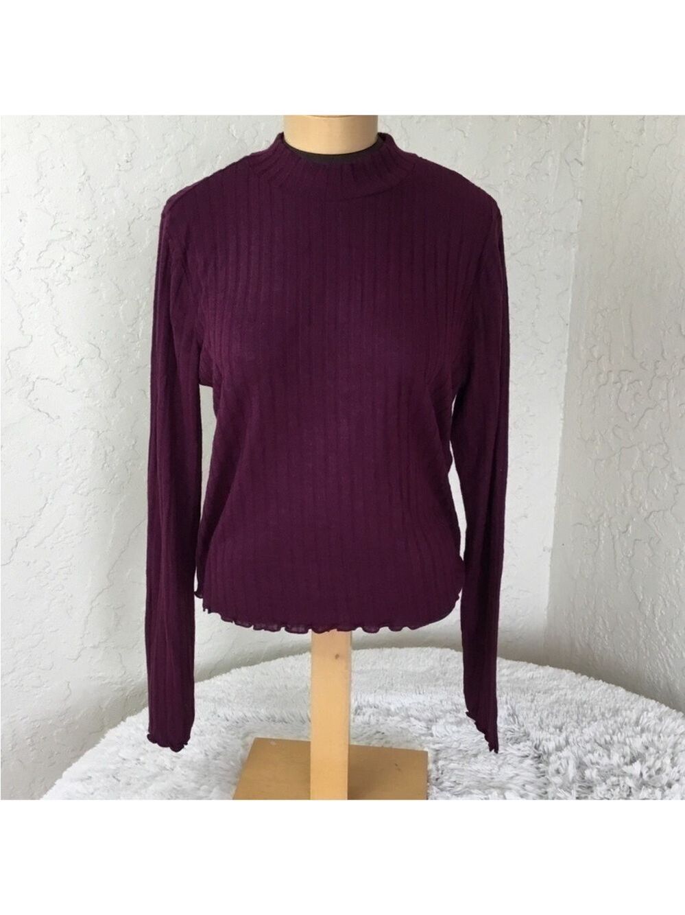 Candies long sleeve lightweight mock neck Womans size 3X berry